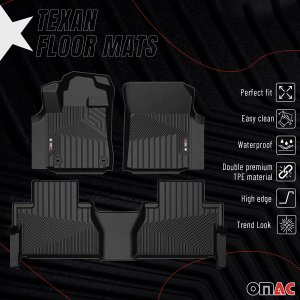 Toyota Tundra Floor Mats - Front + Rear - Omac - Texan - 2022